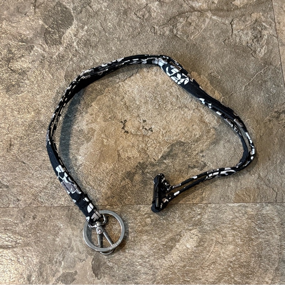 Vera Bradley Women's Lanyard in Chandelier Noir Pattern